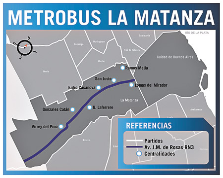 La Matanza, con buses articulados en 2015