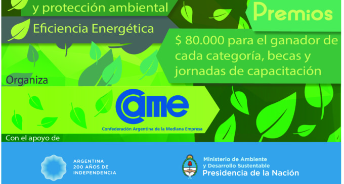 CAME lanza la segunda edición del concurso «Poné tu energía para cuidar el ambiente»