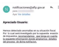 Advierten por correos electrónicos que contienen un falso mensaje sobre evasión de impuestos