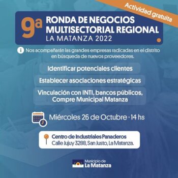 *9° RONDA DE NEGOCIOS MULTISECTORIAL REGIONAL, LA MATANZA 2022*
