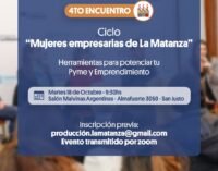 Inscripción al 4to Encuentro: «Herramientas para Empoderar tu Pyme y Emprendimiento»  del  Ciclo “Mujeres empresarias de La Matanza”  