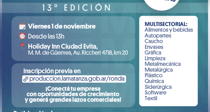 La Matanza impulsa una nueva Ronda de Negocios para fortalecer el comercio de industrias y PyMEs